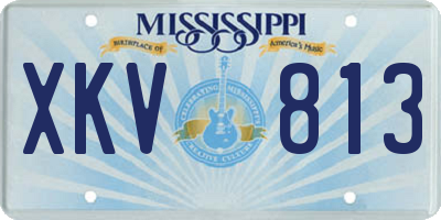MS license plate XKV813
