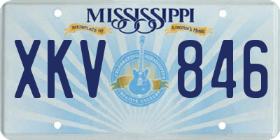 MS license plate XKV846