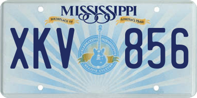 MS license plate XKV856