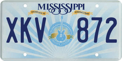 MS license plate XKV872