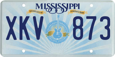 MS license plate XKV873