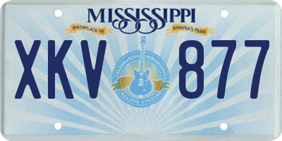 MS license plate XKV877