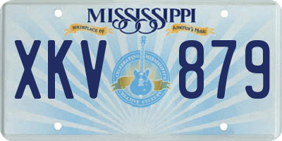 MS license plate XKV879