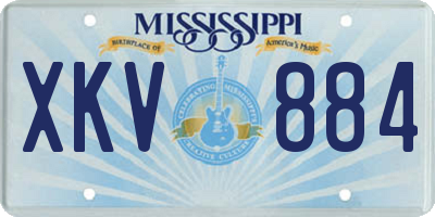 MS license plate XKV884