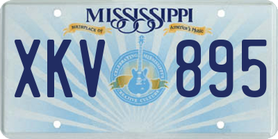MS license plate XKV895
