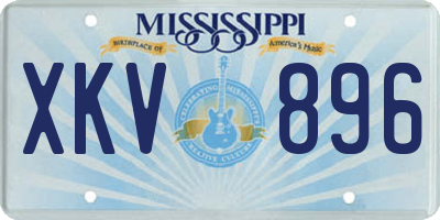 MS license plate XKV896