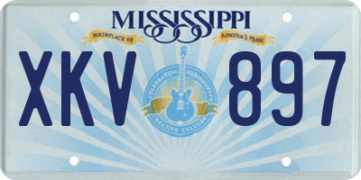 MS license plate XKV897