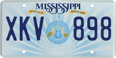 MS license plate XKV898