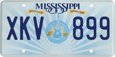 MS license plate XKV899