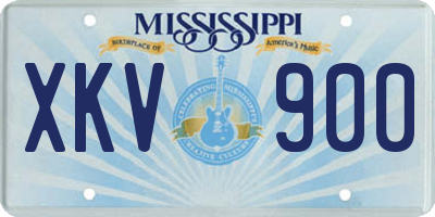 MS license plate XKV900