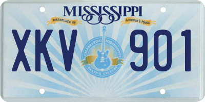 MS license plate XKV901