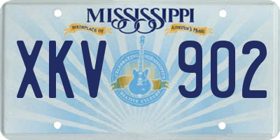 MS license plate XKV902