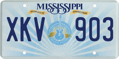 MS license plate XKV903