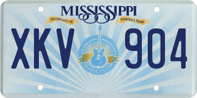 MS license plate XKV904