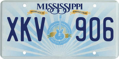 MS license plate XKV906