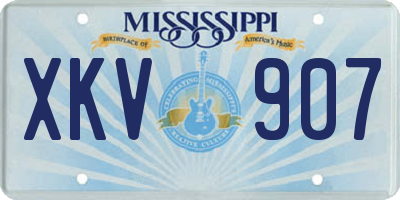 MS license plate XKV907