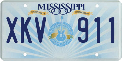 MS license plate XKV911
