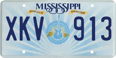 MS license plate XKV913