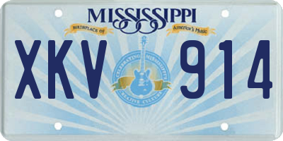 MS license plate XKV914
