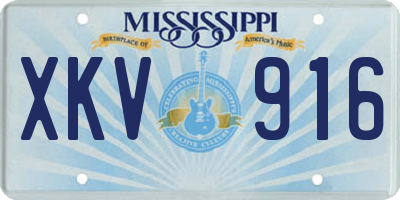 MS license plate XKV916