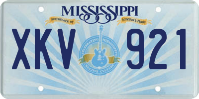 MS license plate XKV921