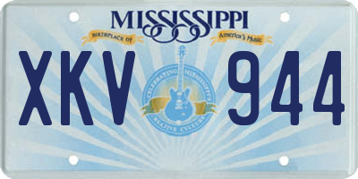 MS license plate XKV944