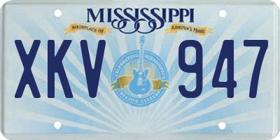 MS license plate XKV947