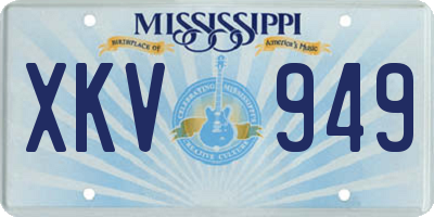 MS license plate XKV949