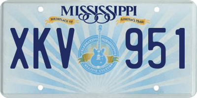 MS license plate XKV951
