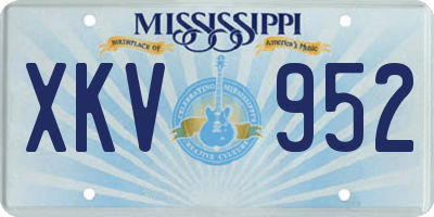 MS license plate XKV952