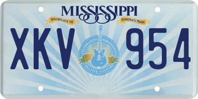 MS license plate XKV954