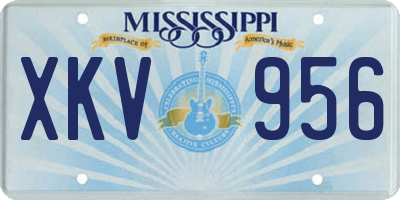 MS license plate XKV956