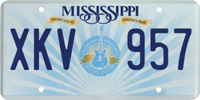 MS license plate XKV957