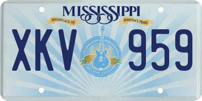 MS license plate XKV959