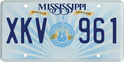MS license plate XKV961