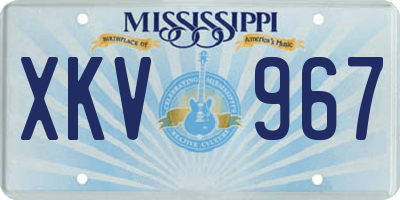 MS license plate XKV967