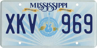 MS license plate XKV969