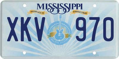 MS license plate XKV970