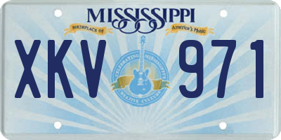 MS license plate XKV971