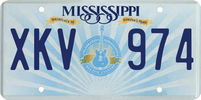 MS license plate XKV974