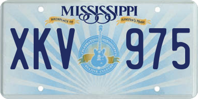 MS license plate XKV975