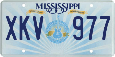 MS license plate XKV977