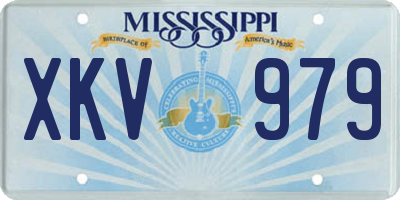 MS license plate XKV979