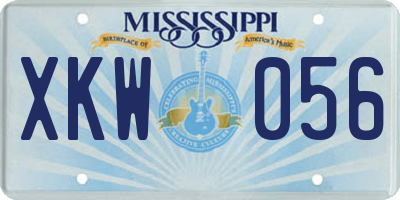 MS license plate XKW056