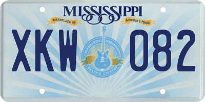 MS license plate XKW082