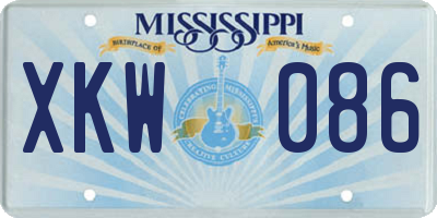 MS license plate XKW086