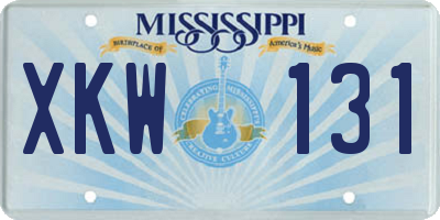 MS license plate XKW131