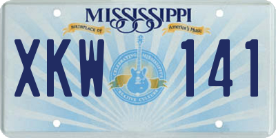 MS license plate XKW141