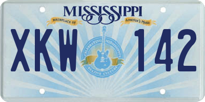 MS license plate XKW142