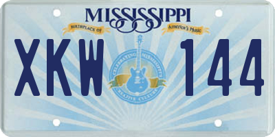 MS license plate XKW144